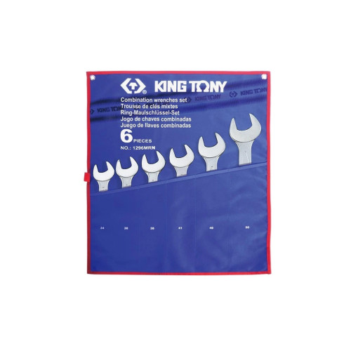 Ключ KING TONY рожково-накидный 6 шт. 34 – 50 мм (1296MRN) – KING TONY