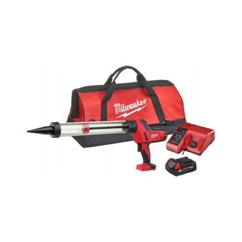 Пістолет для герметика Milwaukee C18 PCG/600T-201B 600 мл, 2Ah, сумка (4933441808) – Milwaukee