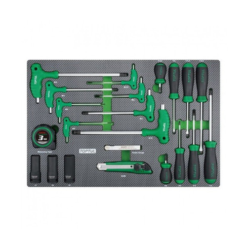 Набір інструментів Toptul комбинирований 22од. (в ложементі) (GED2224) – TOPTUL