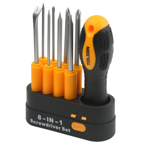 Набор инструментов Tolsen сменных отверток 8-в-1, храповая рукоятка (20039) – Tolsen