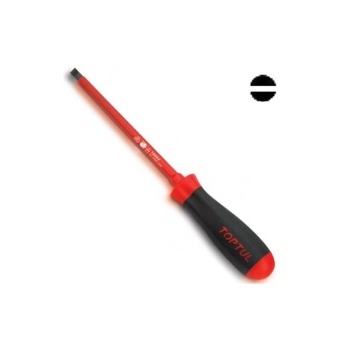 Викрутка Toptul ізольована шліцева 4x100 мм (1000V) (FAEB0410) – TOPTUL