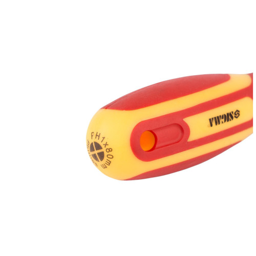 Отвертка Sigma диэлектрическая крестовая PH1x80мм 1000В CrV (4008141) – Sigma (вид 4)