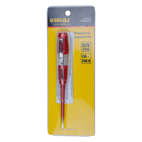 Отвертка Sigma с индикатором напряжения SL 3.0x140мм 110-250В (4008721) – Sigma (вид 2)