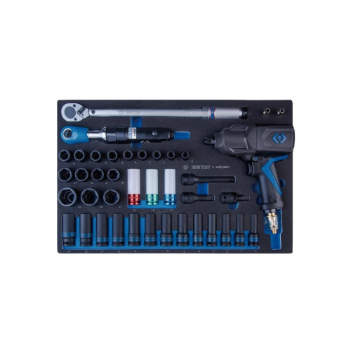 Набір інструментів KING TONY пневмогайковерт з принаддям 41 шт (9-44805AMPV) – KING TONY