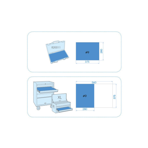 Набір інструментів KING TONY 1/2" - 1/4" подовжених ударних, Е-головки, трищітка (9-7540MR) – KING TONY (вид 1)