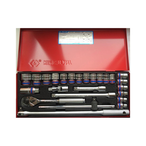 Набір інструментів KING TONY 1/2" 24 шт 12-тигранних з принаддям (4226MR01) – KING TONY