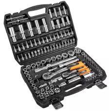 Набір інструментів Neo Tools 108шт, 1/2", 1/4", CrV, кейс (10-212)