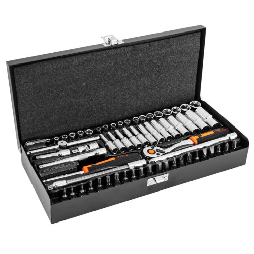 Набір інструментів Neo Tools 63шт, 1/4", CrV, металевий кейс (10-008) – Neo Tools (вид 1)