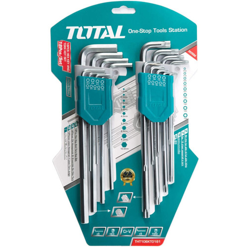 Набор инструментов Total ключей шестигранных+TORX 18шт. (THT106KT0181) – TOTAL