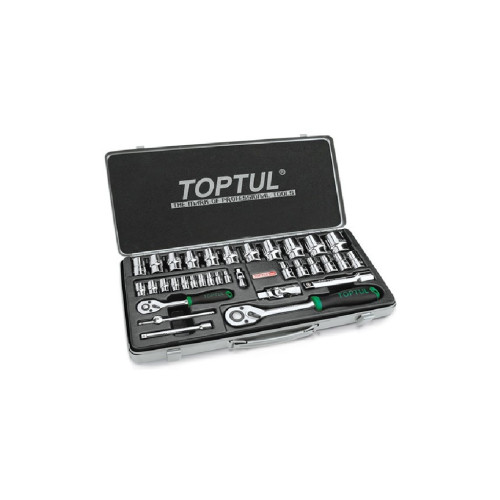 Набор инструментов Toptul с трещоткой 1/4", 1/2" 34шт. (GCAD3401) – TOPTUL