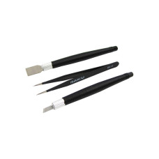 Набір інструментів Bakku BK-7280-A шпателёк,прямой пинцет,скальпель, Blister (BK-7280-A)