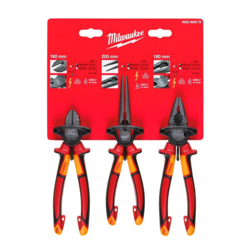 Набор инструментов Milwaukee VDE диэлектрических 3ед (4932464575) – Milwaukee