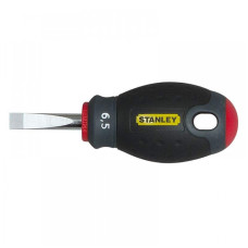 Отвертка Stanley FatMax Stubby, SL6,5 х 30мм, укороченная с параллельным жалом под прямой шлиц. (0-65-404)