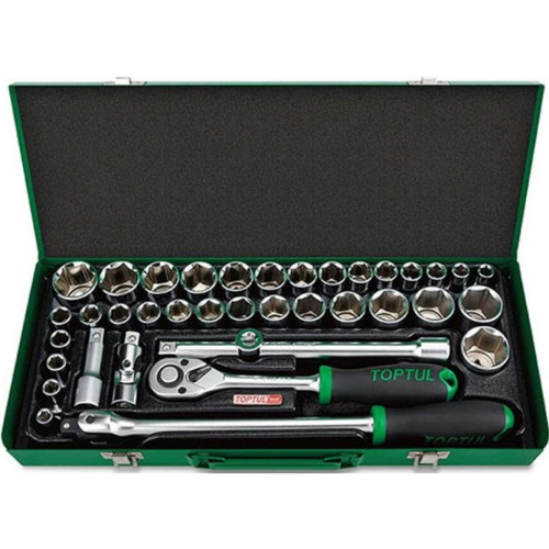 Набір інструментів TOPTUL комбінований 1/2" 38од. (дюйм+метр.) (GCAD3803) – TOPTUL