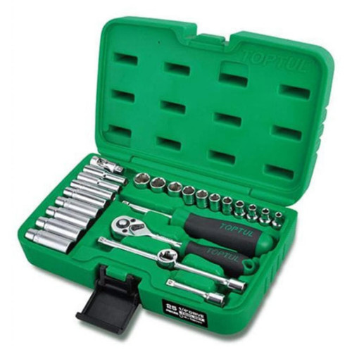 Набір інструментів Toptul в кейсі 1/4" 25од. (GCAI2501) – TOPTUL