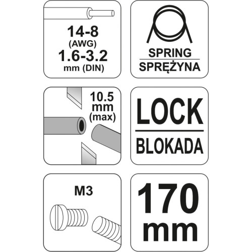Знімач ізоляції Yato d=1.6-3.2 з ножицями (YT-19691) – YATO (вид 1)