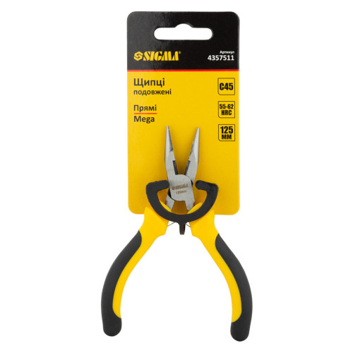 Плоскогубці Sigma довгогубці прямі 125мм Standard (4357511) (4357511) – Sigma (вид 2)