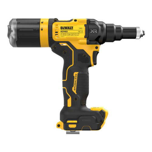 Заклепочник DeWALT 18 В XR Li-Ion, 10 kN, d.закл.=2.4-4.8 мм (без АКБ и ЗУ) (DCF403NT) – Dewalt (вид 3)