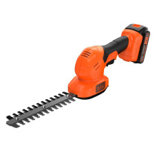 Кущоріз Black&Decker 18 В, 2Ah, насадки- 20 см/8 мм, 10 см/18 мм, (BCSS18D1)