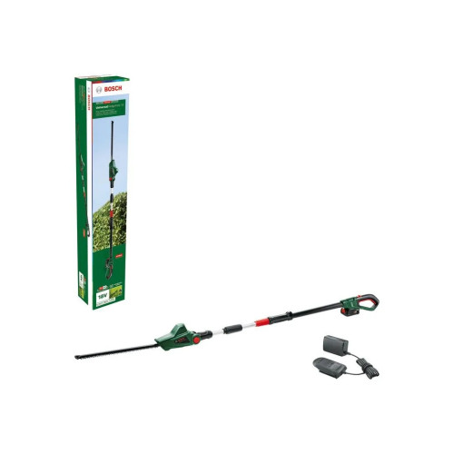 Кусторез Bosch аккумуляторный UniversalHedgePole 18 18V, 2.5Ah, 43мм, шаг реза 16мм, со штангой (0.600.8B3.000) – BOSCH