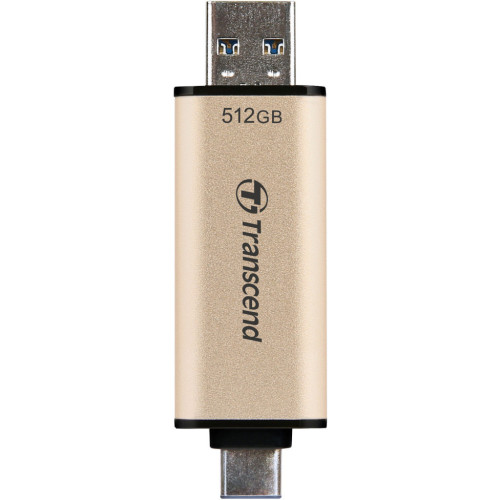 USB флеш накопичувач Transcend 512GB JetFlash 930C Gold-Black USB 3.2/Type-C (TS512GJF930C) – TRANSCEND