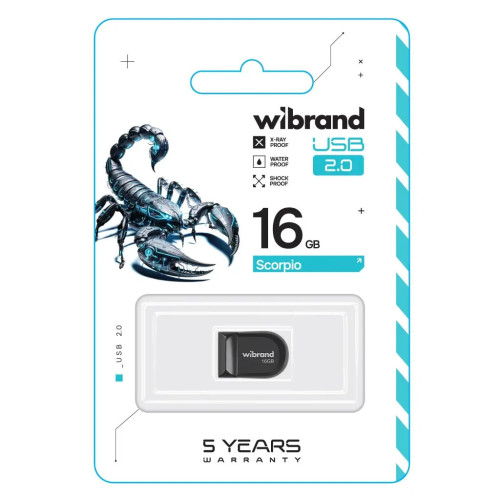 USB флеш накопитель Wibrand 16GB Scorpio Black USB 2.0 (WI2.0/SC16M3B) – Wibrand (вид 1)