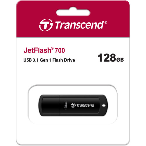 USB флеш накопитель Transcend 128GB JetFlash 700 USB 3.0 (TS128GJF700) – TRANSCEND (вид 2)