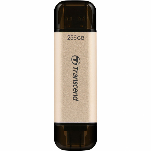 USB флеш накопичувач Transcend 256GB JetFlash 930 Gold-Black USB 3.2/Type-C (TS256GJF930C) – TRANSCEND