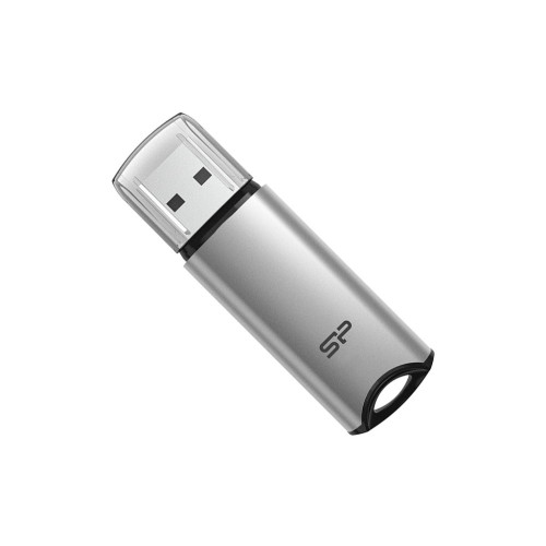 USB флеш накопитель Silicon Power 64 GB Silicon M02 Aluminum Silver USB 3.2 (SP064GBUF3M02V1S) – SILICON POWER