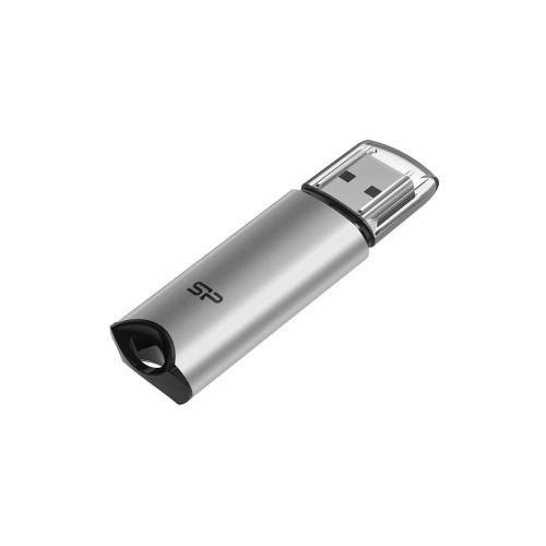 USB флеш накопитель Silicon Power 64 GB Silicon M02 Aluminum Silver USB 3.2 (SP064GBUF3M02V1S) – SILICON POWER (вид 1)