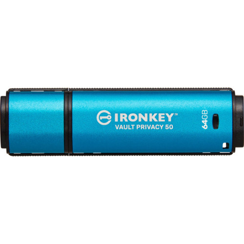 USB флеш накопитель Kingston 64GB IronKey Vault Privacy 50 Blue USB 3.2 (IKVP50/64GB) – KINGSTON (вид 2)
