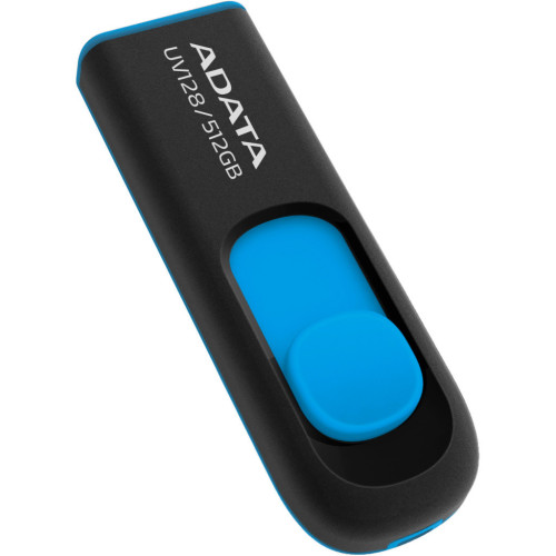 USB флеш накопичувач ADATA 512GB AUV 128 Black/Blue USB 3.2 (AUV128-512G-RBE) – ADATA (вид 1)