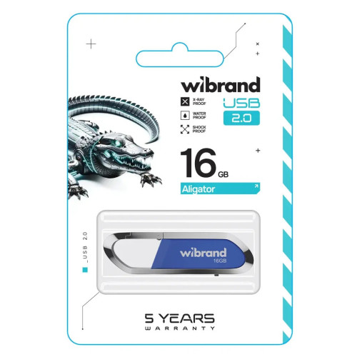 USB флеш накопичувач Wibrand 16GB Aligator Blue USB 2.0 (WI2.0/AL16U7U) – Wibrand (вид 1)