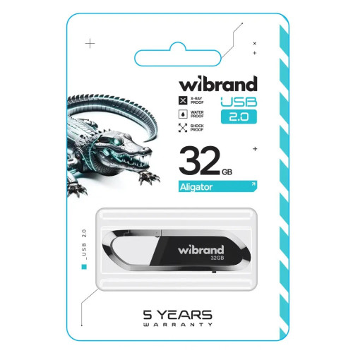 USB флеш накопичувач Wibrand 32GB Aligator Black USB 2.0 (WI2.0/AL32U7B) – Wibrand (вид 1)