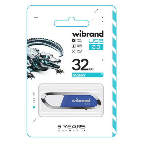 USB флеш накопитель Wibrand 32GB Aligator Blue USB 2.0 (WI2.0/AL32U7U) – Wibrand (вид 1)