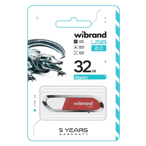USB флеш накопичувач Wibrand 32GB Aligator Red USB 2.0 (WI2.0/AL32U7DR) – Wibrand (вид 1)