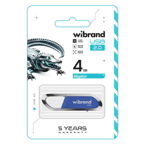 USB флеш накопичувач Wibrand 4GB Aligator Blue USB 2.0 (WI2.0/AL4U7U) – Wibrand (вид 1)