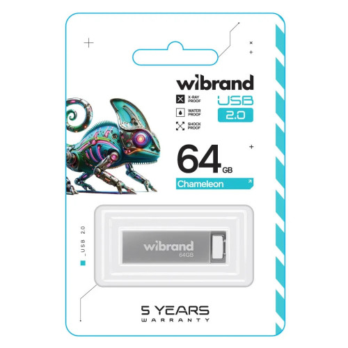 USB флеш накопитель Wibrand 64GB Chameleon Silver USB 2.0 (WI2.0/CH64U6S) – Wibrand (вид 1)