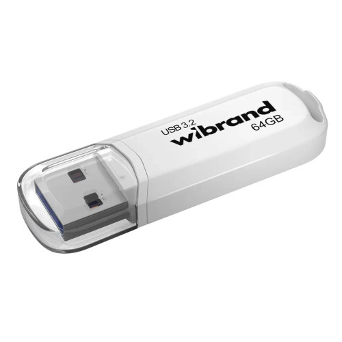 USB флеш накопичувач Wibrand 64GB Marten White USB 3.2 Gen 1 (USB 3.0) (WI3.2/MA64P10W) – Wibrand