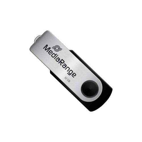 USB флеш накопичувач Mediarange 32GB Black/Silver USB 2.0 (MR911) – MediaRange