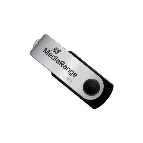 USB флеш накопичувач Mediarange 16GB Black/Silver USB 2.0 (MR910) – MediaRange