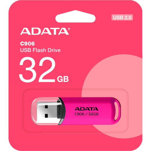 USB флеш накопитель ADATA 32GB C906 Pink USB 2.0 (AC906-32G-RPP) – ADATA (вид 2)