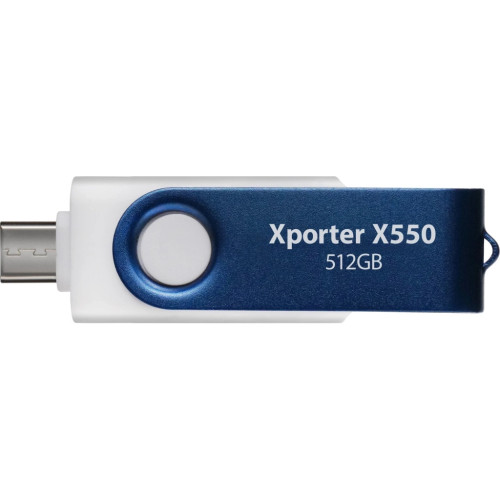 USB флеш накопитель Patriot 512GB Xporter X550 White-Blue USB 3.2/Type-C (PS512GX550AAD) – Patriot (вид 1)