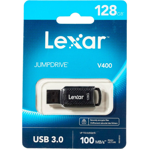 USB флеш накопитель Lexar 128GB JumpDrive V400 Black USB 3.0 (LJDV400128G-BNBNG) – Lexar (вид 2)