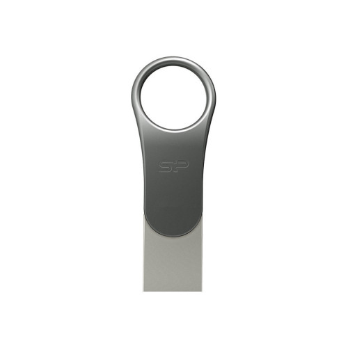 USB флеш накопитель Silicon Power 128 GB DriveMobile C80 USB 3.1 + Type-C Silver (SP128GBUC3C80V1S) – SILICON POWER