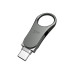USB флеш накопитель Silicon Power 128 GB DriveMobile C80 USB 3.1 + Type-C Silver (SP128GBUC3C80V1S) – SILICON POWER (вид 2)