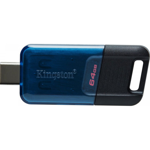 USB флеш накопитель Kingston 64GB DataTraveler 80 M USB-C 3.2 Blue/Black (DT80M/64GB) – KINGSTON (вид 2)