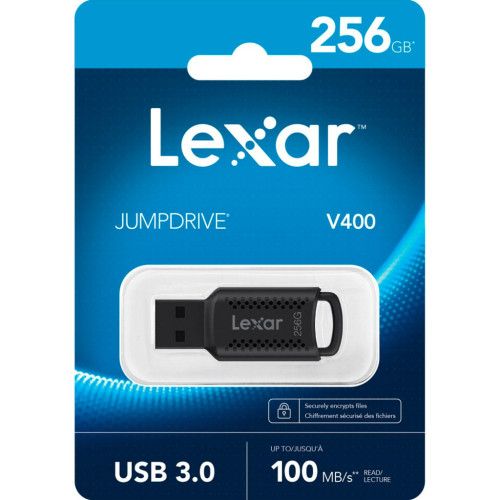 USB флеш накопитель Lexar 256GB JumpDrive V400 Black USB 3.0 (LJDV400256G-BNBNG) – Lexar (вид 2)