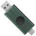 USB флеш накопитель Kingston 256GB DataTraveler Duo USB 3.2 / Type-C Black/Green (DTDEG2/256GB) – KINGSTON (вид 1)