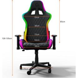 Крісло ігрове GamePro Hero RGB Black (GC-700-Black)